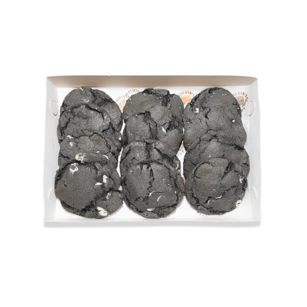 box of 12 black sesame cookies