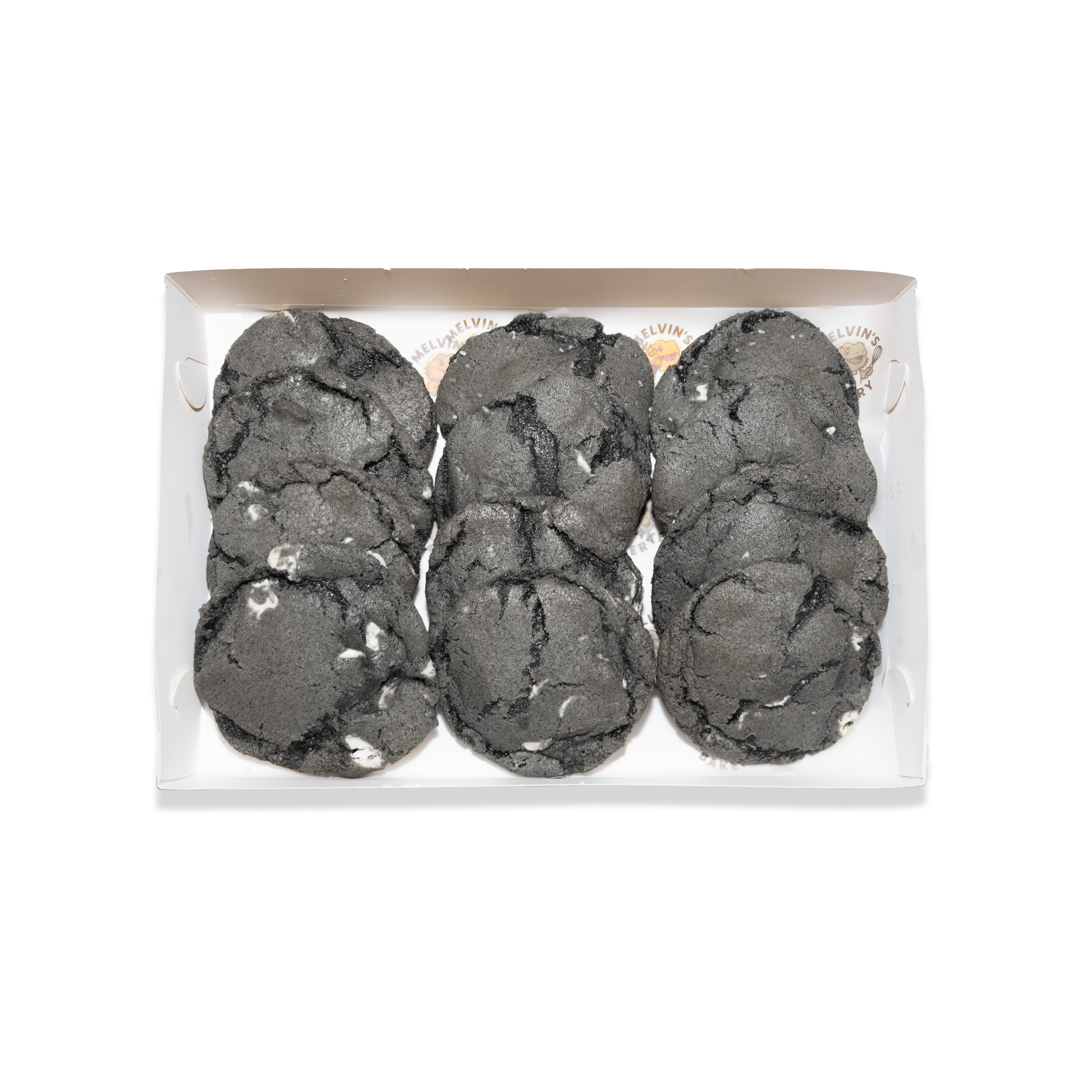 box of 12 black sesame cookies