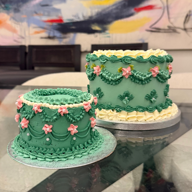Turquoise Mini and Large Cakes