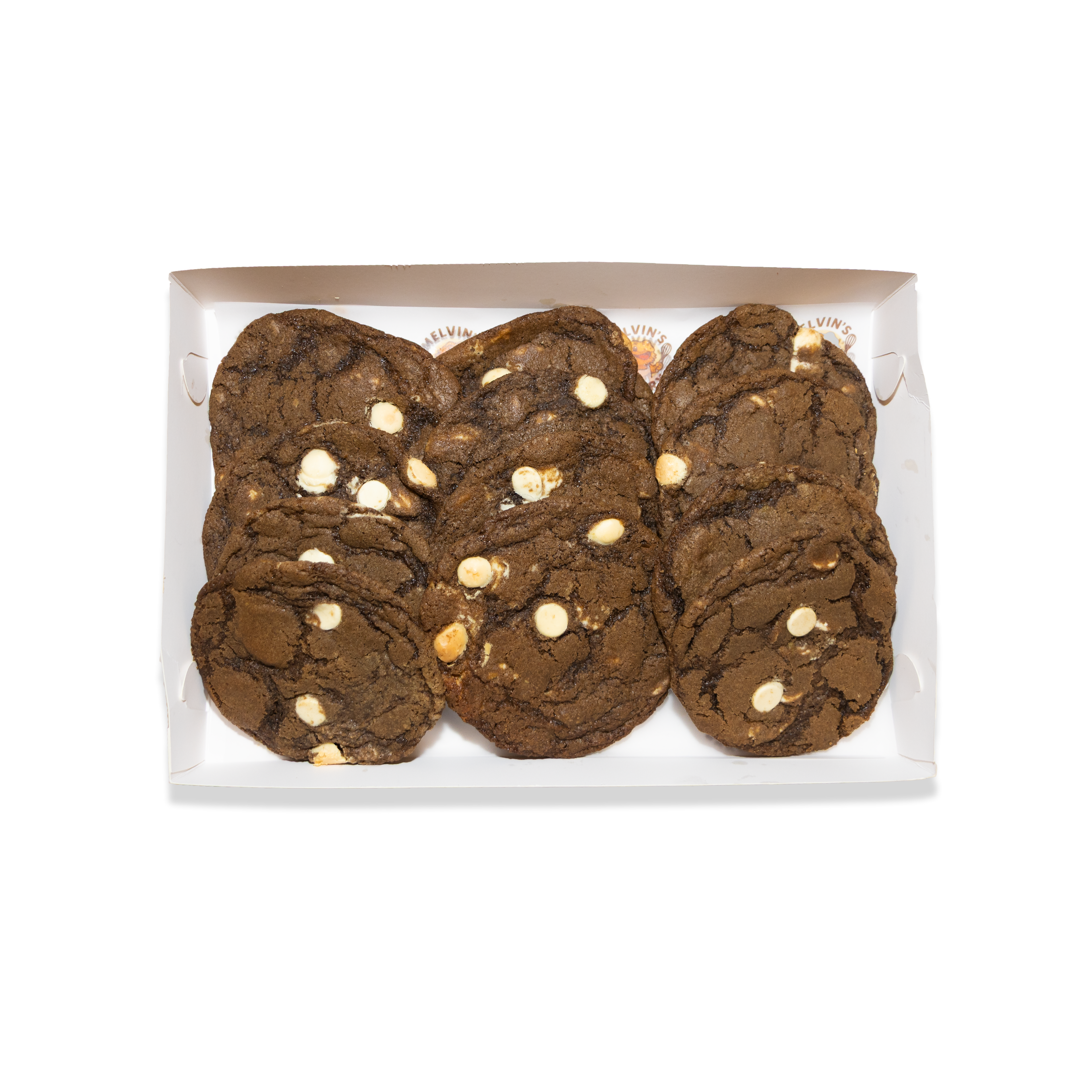 box showing 12 hojicha cookies 